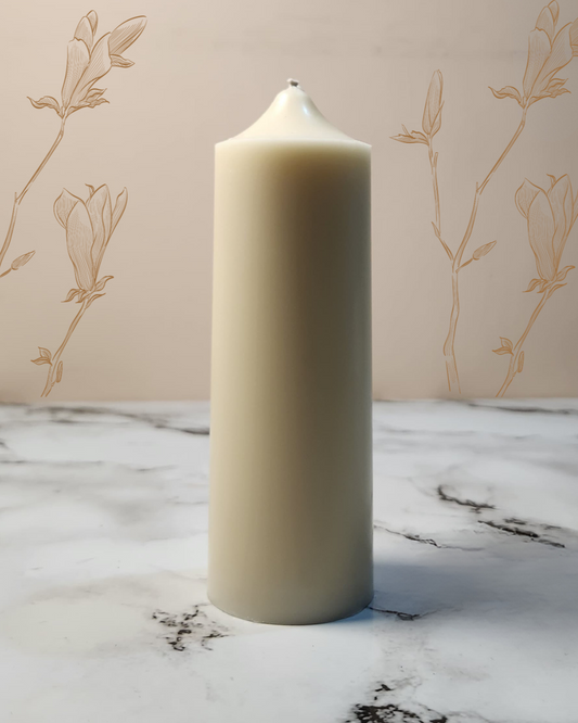 soy wax white 6 inch pillar candle