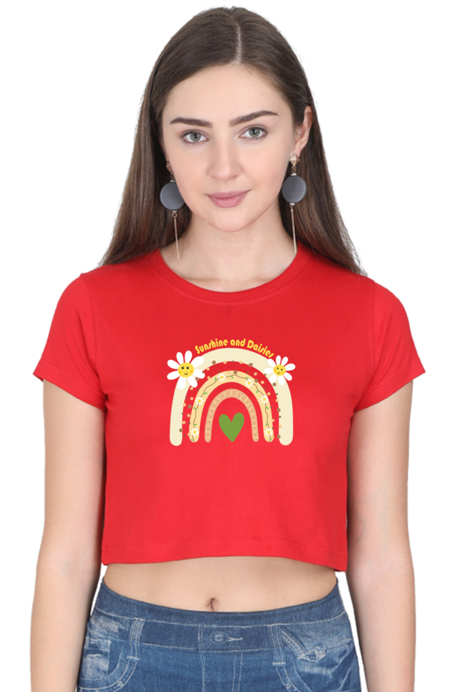 Sunshine and Daisies Crop Tee – Cute and Trendy for Everyday Style