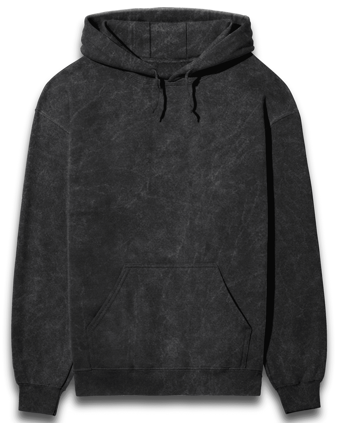 acid washed unisex hoodie black