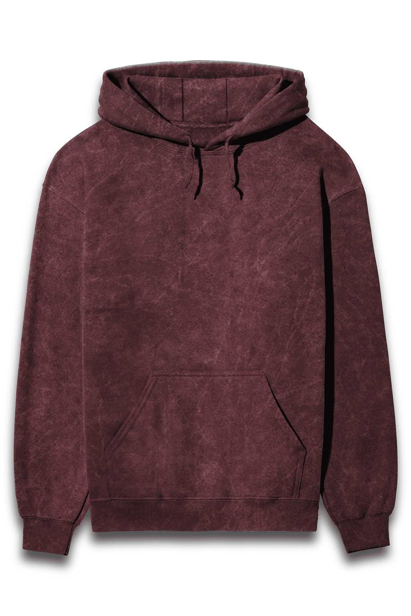 acid washed unisex hoodie maroon