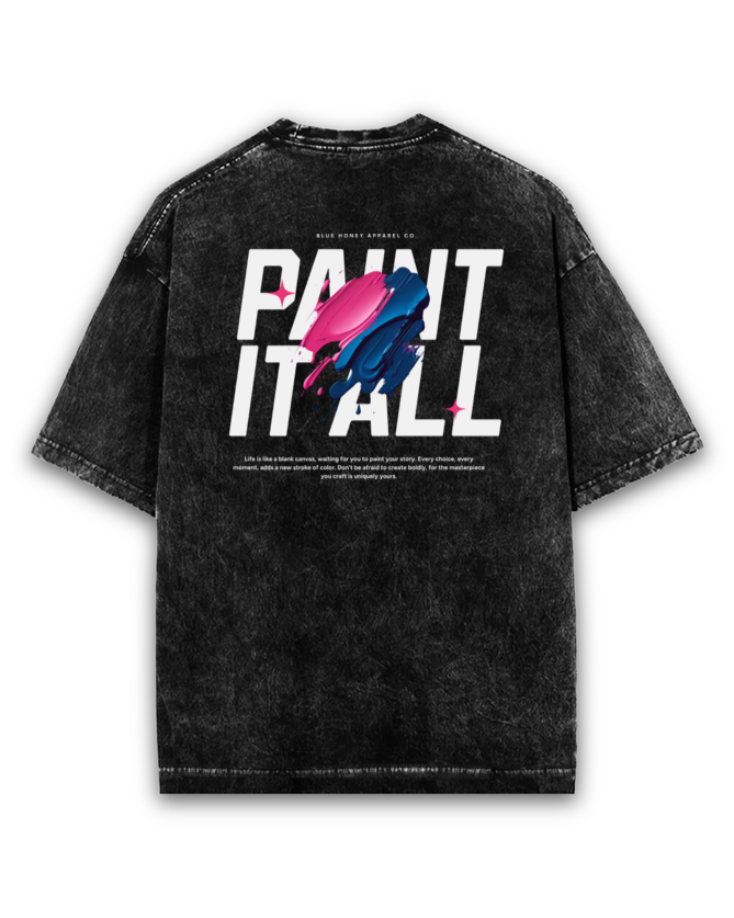 Paint It All - Acid Wash Oversized Unisex T-Shirt