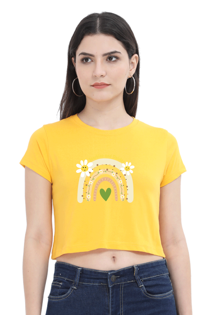 Sunshine and Daisies Crop Tee – Cute and Trendy for Everyday Style