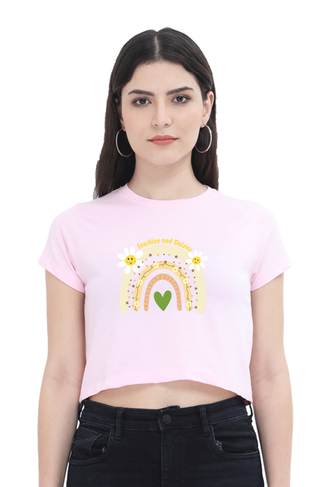 Sunshine and Daisies Crop Tee – Cute and Trendy for Everyday Style