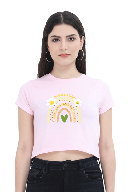 Sunshine and Daisies Crop Tee – Cute and Trendy for Everyday Style