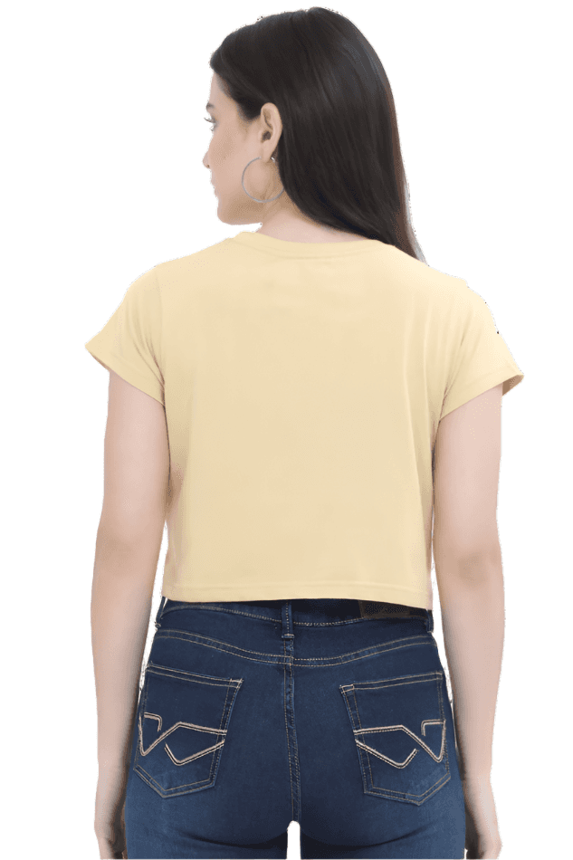 yellow back crop top