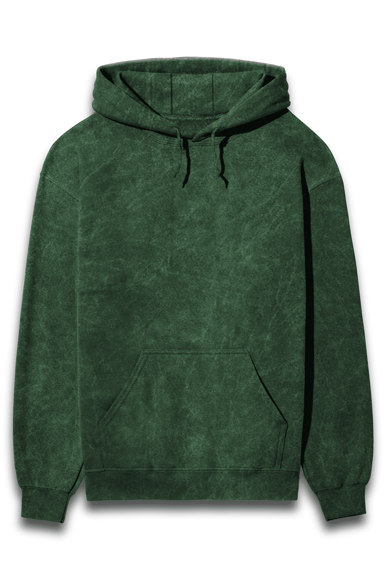 acid washed unisex hoodie green