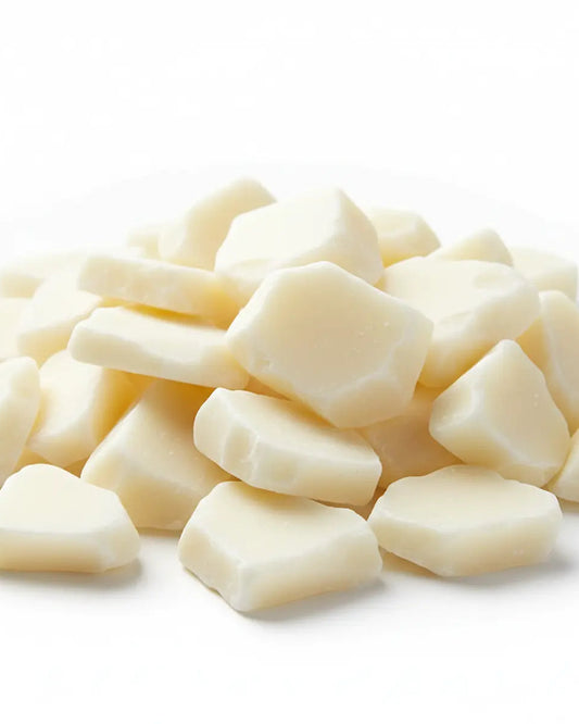 AA+ Grade white soy wax pieces, ideal for making mould, pillar, and sculpted candles.