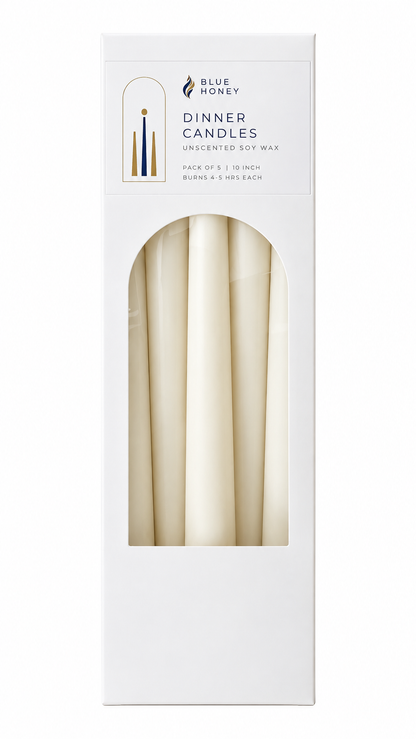 Soy Wax Dinner Candles, Pack of 5