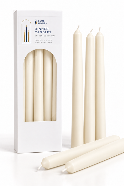 Soy Wax Dinner Candles, Pack of 5
