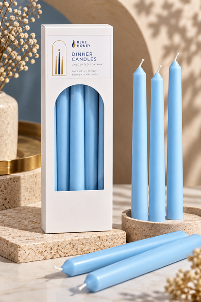 Soy Wax Dinner Candles, Pack of 5