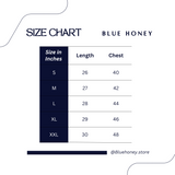 Size chart for the Unisex 'Grace and Honor' Regular Hoodie, showing length and chest measurements in inches for sizes S to XXL.