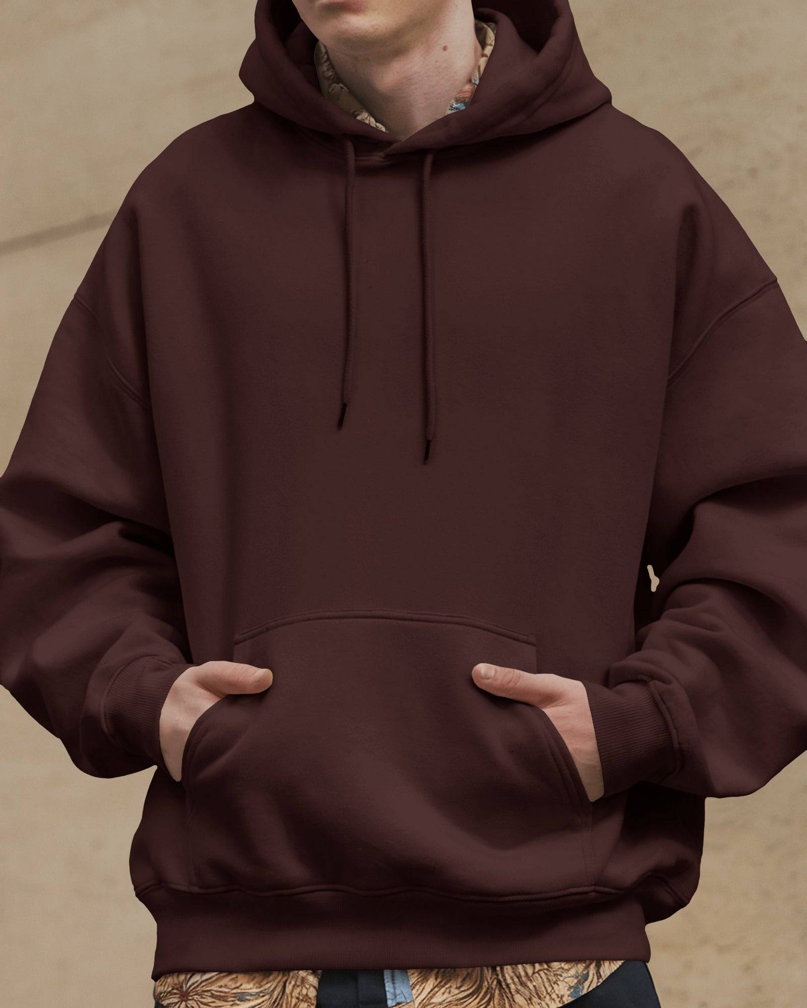 dreamin oversized hoodie front maroon