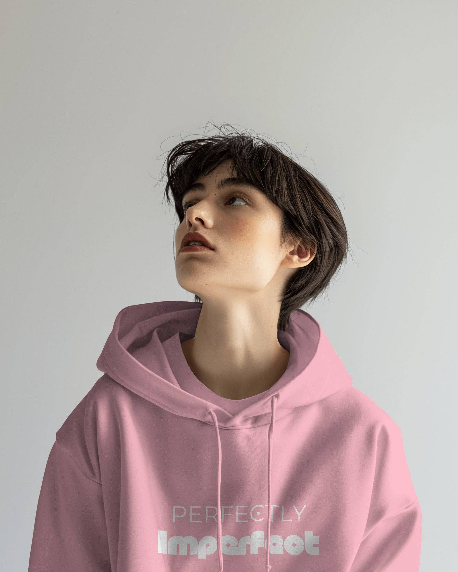 oversized pink hoodie front