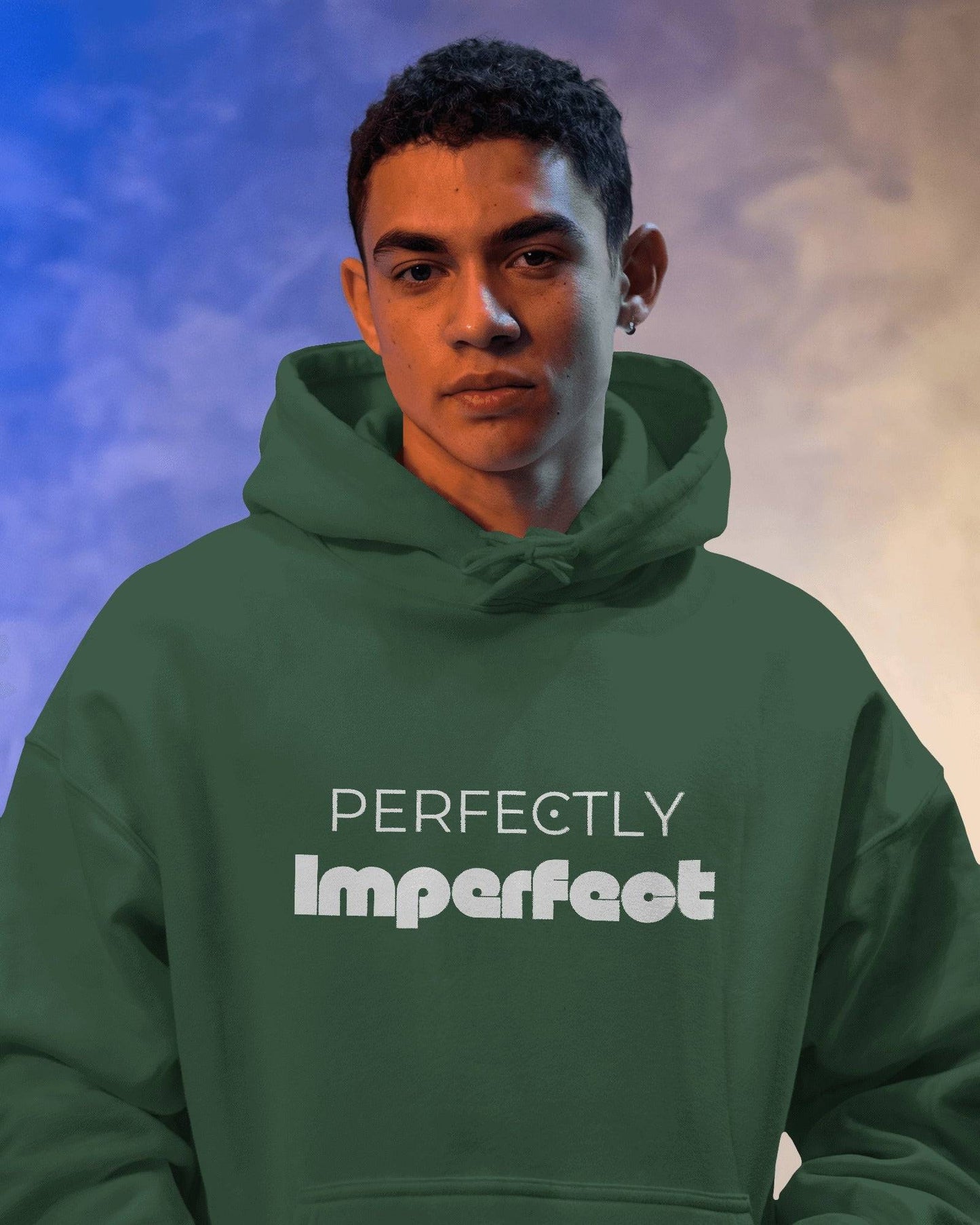 oversized green hoodie front