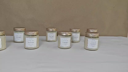 Video of mason jar scented soy wax candles on a table