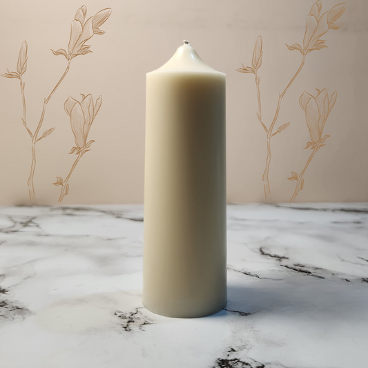 soy wax white 6 inch pillar candle